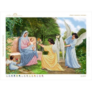 R-0098 Mary with baby and angels A3