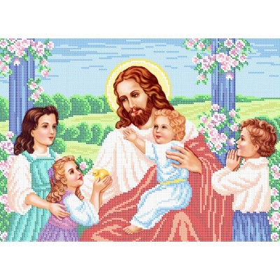 R-0320 Jesus and the children A3