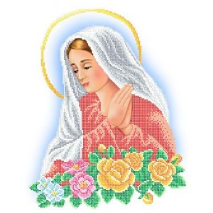 R-0354 Madonna with roses  A3