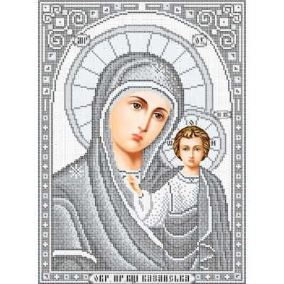 R-0589 Our Lady of Kazan (silver) A3