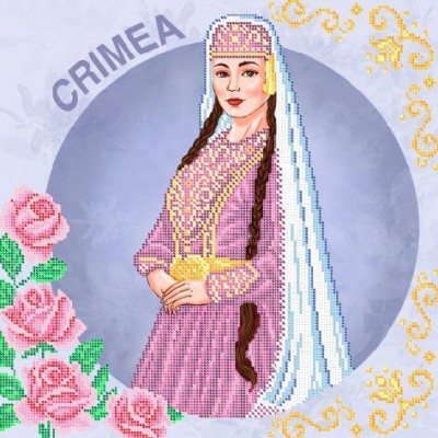 W-0605 Autonomous Republic of Crimea. Traditional costumes of Ukraine