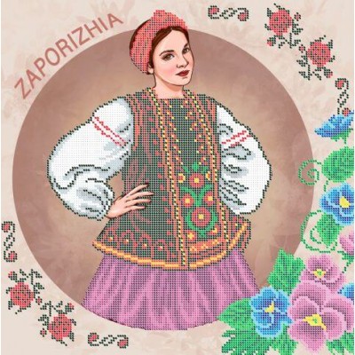 W-0612 Zaporizhzhia. Traditional costumes of Ukraine