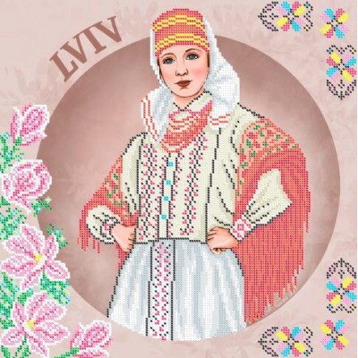 W-0617 Lviv. Traditional costumes of Ukraine