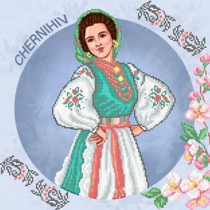 W-0629 Chernihiv. Traditional costumes of Ukraine