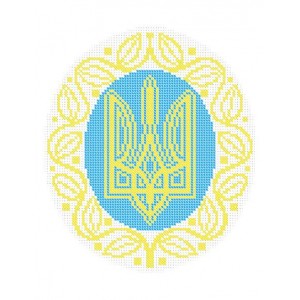 W-0650 Coat of arms of Ukraine (full stitching) A4