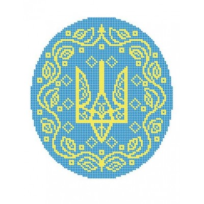 W-0656 Coat of arms of Ukraine (full stitching) A4