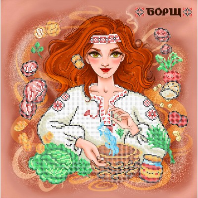 W-0684 Borscht. Gastronomic map of Ukraine