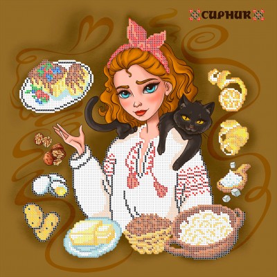 W-0692 Cheesecake. Gastronomic map of Ukraine