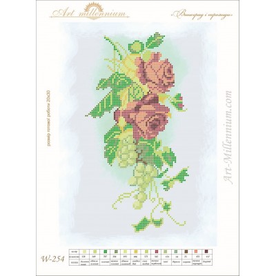 W-254 Grapes and roses